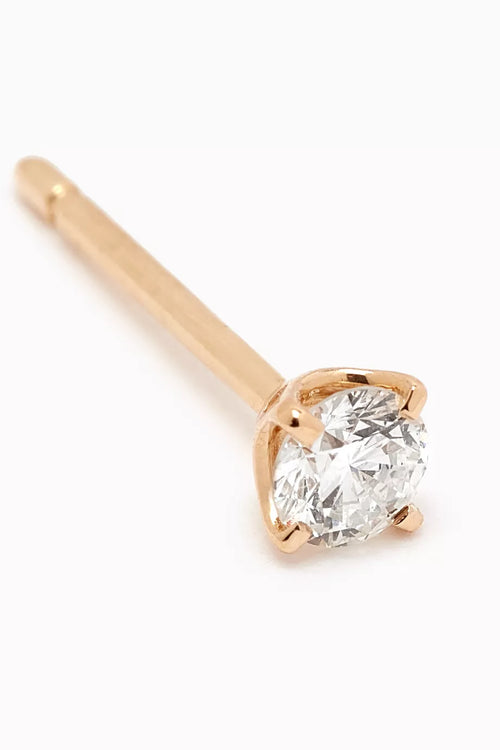 Cercei cu diamante rotunde, din aur de 18kt