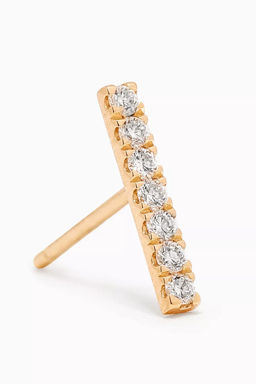 Cercei cu diamante, din aur de 18kt
