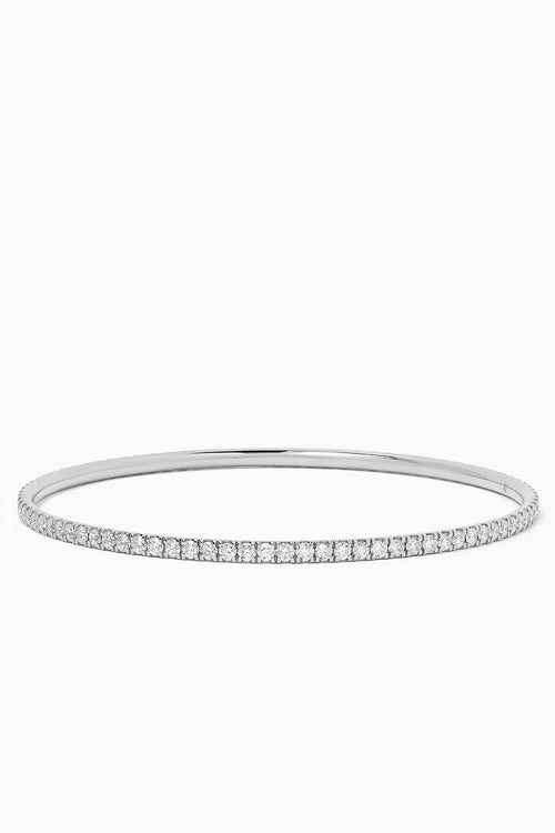 Brățară Fixă cu Diamante din Aur Alb de 18kt